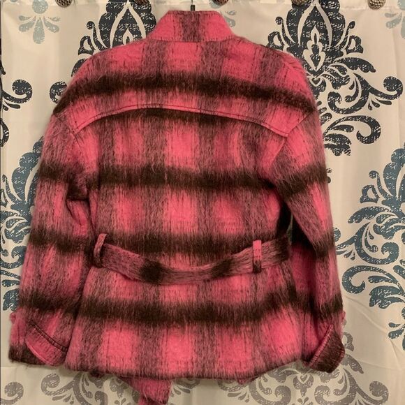 Greylin Reggie Brush Plaid Jacket Fuchsia Size XS - Picture 2 of 6